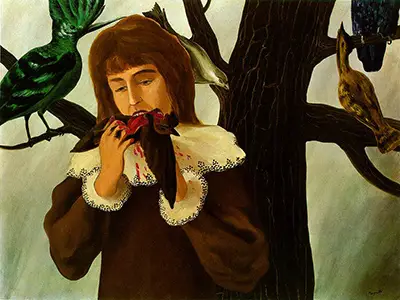 Young Girl Eating a Bird (The Pleasure) Rene Magritte
